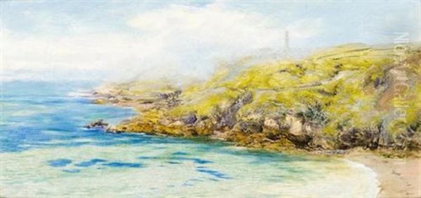 Fermain Bay, Guernsey Oil Painting by John Brett