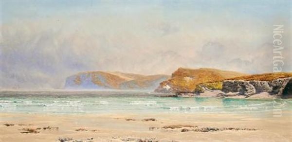 Harlyn Sands Oil Painting by John Brett