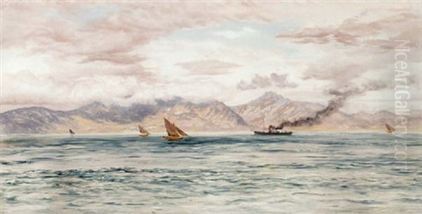 Arran From Port-in-cross Oil Painting by John Brett