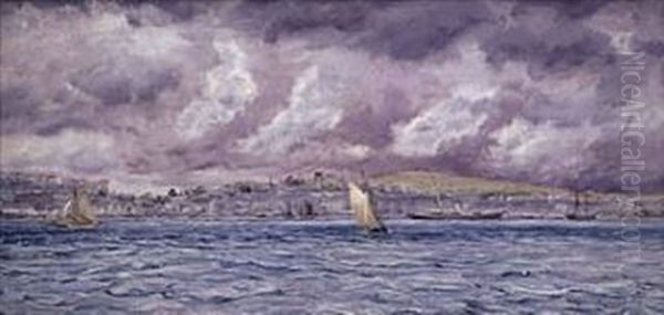 Off Falmouth Oil Painting by John Brett