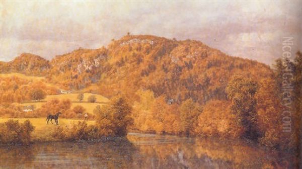 Autumnal Landscape (lake District?) Oil Painting by John Brett