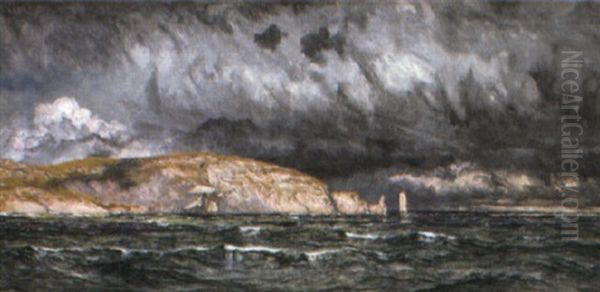 Off Old Harry's Rock Oil Painting by John Brett