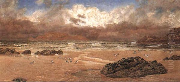 An Approaching Storm Oil Painting by John Brett