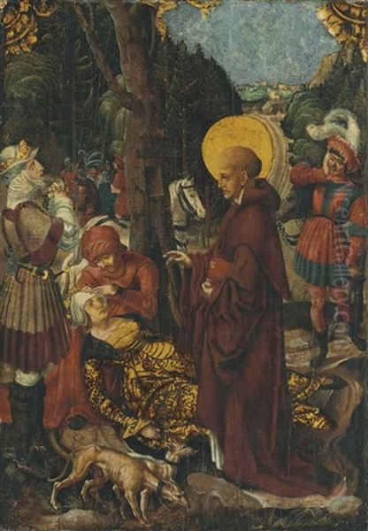 The Miracle Of Saint Leonard Of Limoges Oil Painting by Joerg Breu the Elder