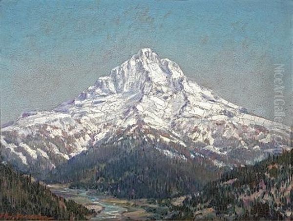 Mt. Hood, Oregon Oil Painting by Henry Joseph Breuer