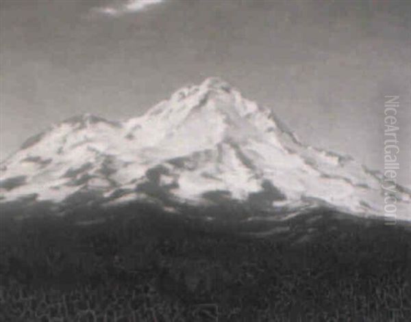 Mount Shasta Oil Painting by Henry Joseph Breuer