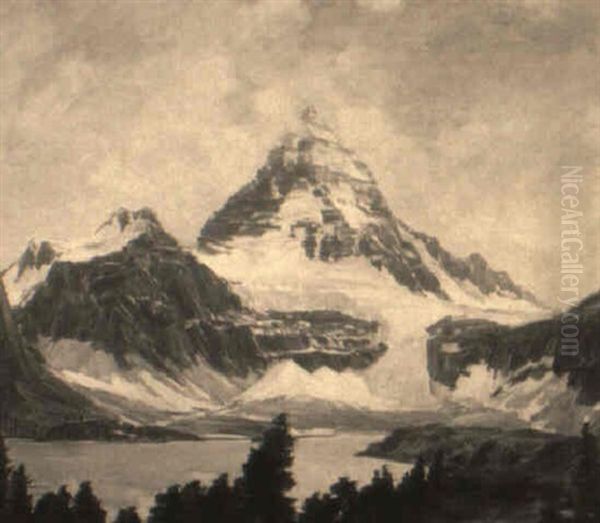 Mt. Assimiboine, B.c. Oil Painting by Henry Joseph Breuer