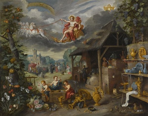 Allegory Of War And Peace Oil Painting by Jan Breughel II