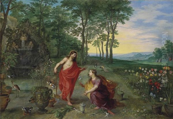 Noli Me Tangere Oil Painting by Jan Breughel II