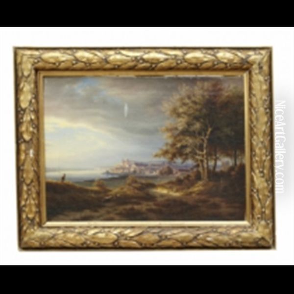 Landskap Oil Painting by Gustav Breuning