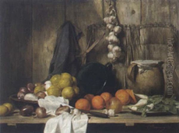 Kuchenstilleben Oil Painting by Konstanze von Breuning