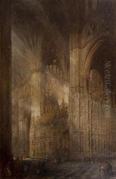 Toledo Cathedral Oil Painting by Henry Charles Brewer