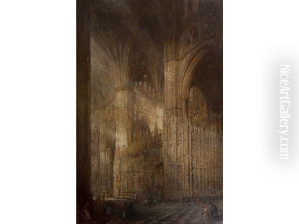 Toledo Cathedral Oil Painting by Henry Charles Brewer