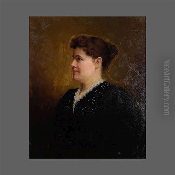 Portrait Of A Lady Oil Painting by Nicholas Richard Brewer