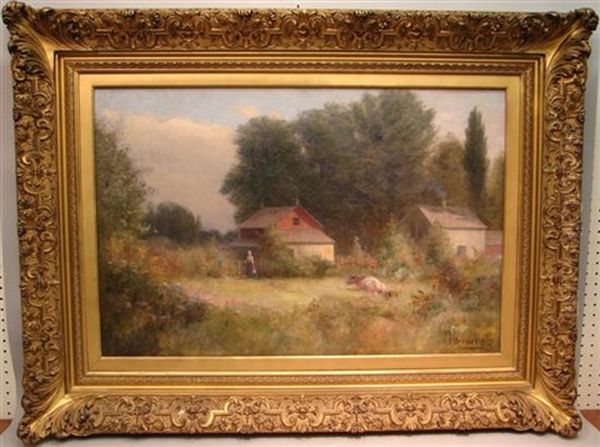 Pastoral Landscape Oil Painting by Nicholas Richard Brewer