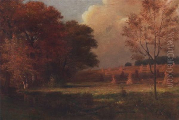 Edge Of Corn Oil Painting by Nicholas Richard Brewer