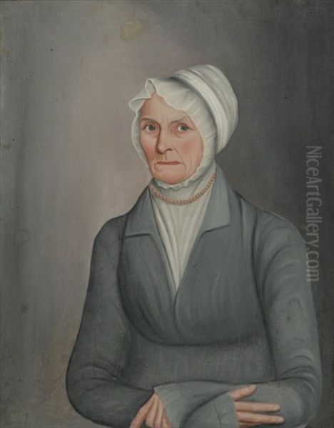 Portrait Of Ruth Avery Brewster, Artist's Stepmother Oil Painting by John Brewster Jr.