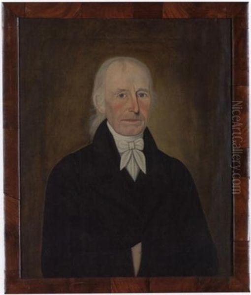 A Portrait Of Squire Enoch Perley Oil Painting by John Brewster Jr.