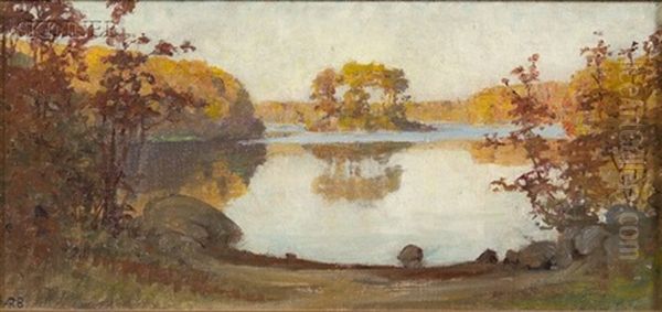 Autumn On The Lake by Anna Richards Brewster