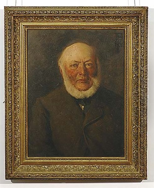 Portrait Of A Dutchman Oil Painting by Jan Hendrik Breyer