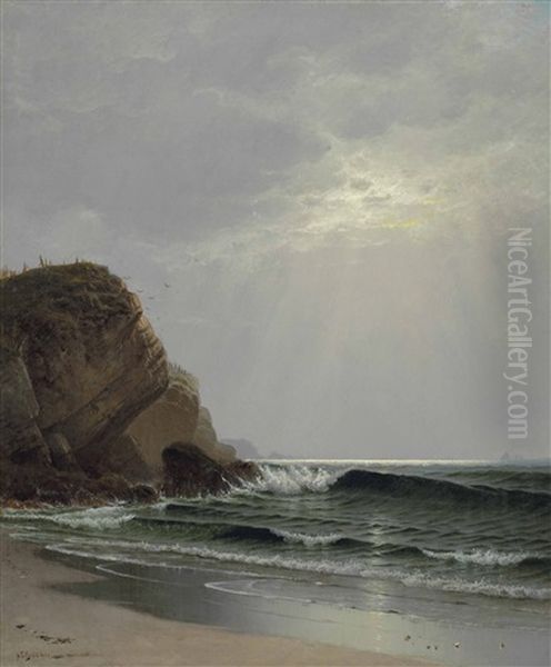 Otter Cliffs, Mt. Desert Oil Painting by Alfred Thompson Bricher