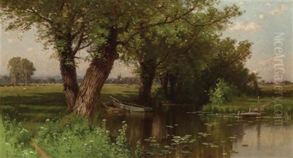 Summer Pond, Southampton Oil Painting by Alfred Thompson Bricher