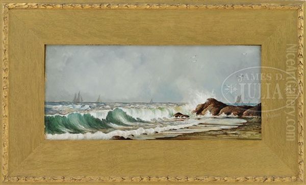 Crashing Waves Along The Coast by Alfred Thompson Bricher