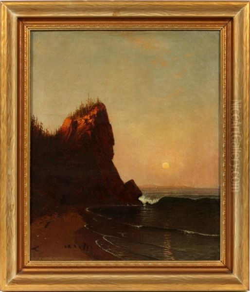 Cliffs At Mount Desert Oil Painting by Alfred Thompson Bricher