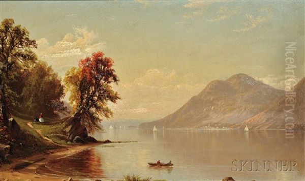 Hudson River At West Point Oil Painting by Alfred Thompson Bricher