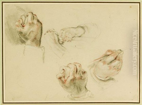 Studies Of Hands Oil Painting by Sir William Allan