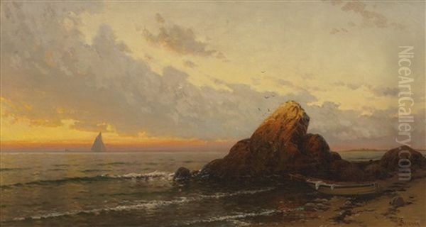 Evening's Glow Oil Painting by Alfred Thompson Bricher