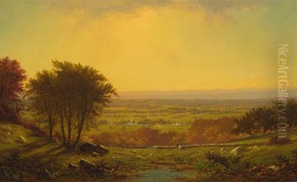 Indian Summer, Massachusetts Oil Painting by Alfred Thompson Bricher