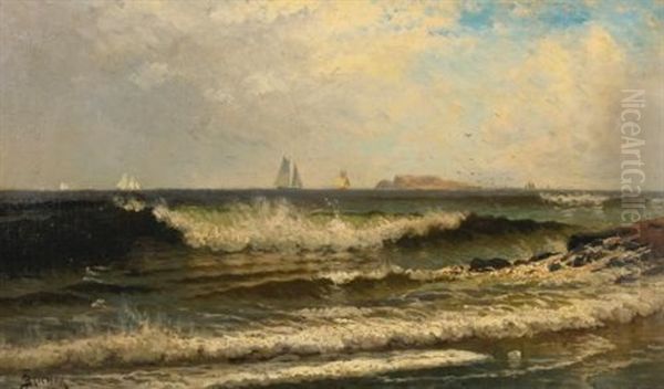 Breaking Waves Oil Painting by Alfred Thompson Bricher