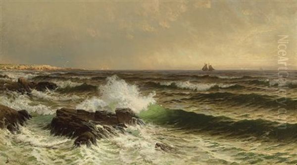 Evening After A Stormy Day Oil Painting by Alfred Thompson Bricher