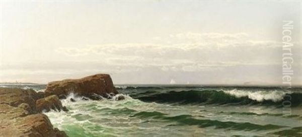 Marine Scene (off Bailey's Island, Maine?) Oil Painting by Alfred Thompson Bricher