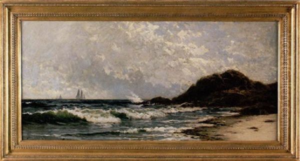 New England Coastal Scene Oil Painting by Alfred Thompson Bricher