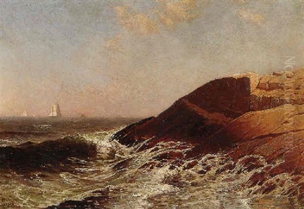 Rocky Coast, Narragansett Bay Oil Painting by Alfred Thompson Bricher