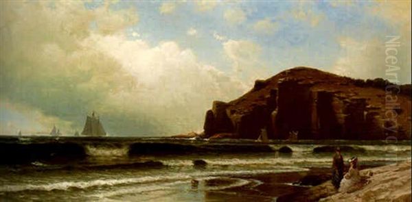 Women On The Beach Oil Painting by Alfred Thompson Bricher