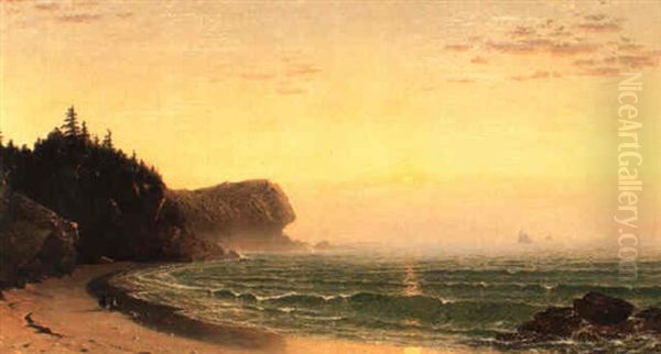 Seascape, Sunset Oil Painting by Alfred Thompson Bricher