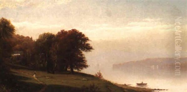 Landscape On The Hudson Oil Painting by Alfred Thompson Bricher