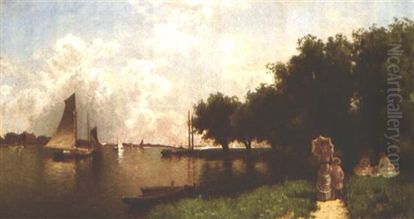 Sag Harbour, Long Island Oil Painting by Alfred Thompson Bricher