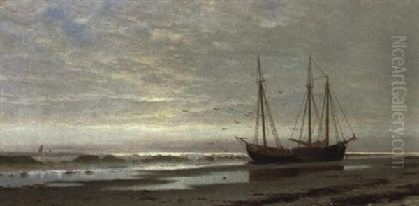 Ashore At Scituate Oil Painting by Alfred Thompson Bricher