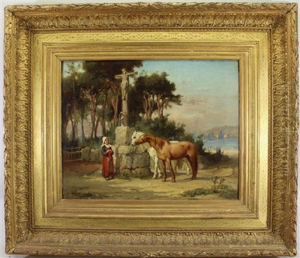 The Meeting Place Oil Painting by Frederick Arthur Bridgman