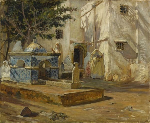 Alger Mareh Oil Painting by Frederick Arthur Bridgman