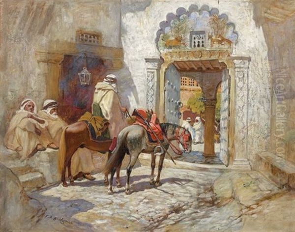 Le Soir, Campagne D'alger Oil Painting by Frederick Arthur Bridgman