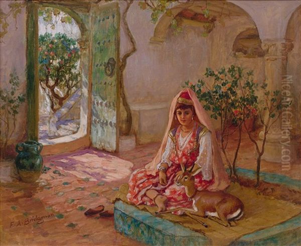 Beaute Algerienne Oil Painting by Frederick Arthur Bridgman