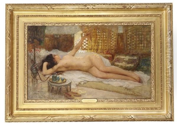 Nu Au Gueridon Oil Painting by Frederick Arthur Bridgman