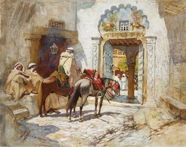 Le Soir, Campagne D'alger Oil Painting by Frederick Arthur Bridgman