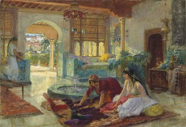 The Fountain Room Oil Painting by Frederick Arthur Bridgman