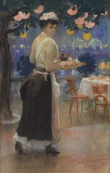 Tea Time Oil Painting by Frederick Arthur Bridgman